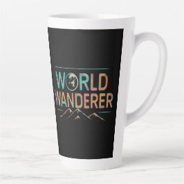 Taza De Café Latte Multicolor con el color de fondo negro de la marav