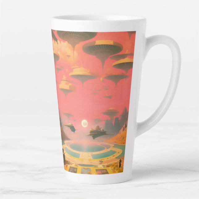 Taza De Café Latte Mundo de sueños (Derecha)