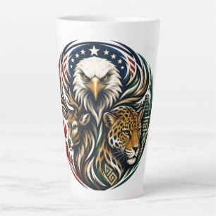 Taza De Café Latte Mundo de Vida Silvestre Unidad Fútbol Animal Arte