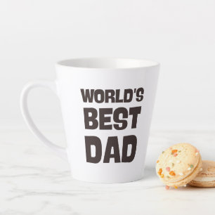 Taza De Café Latte mundo mejor papá padre gracioso