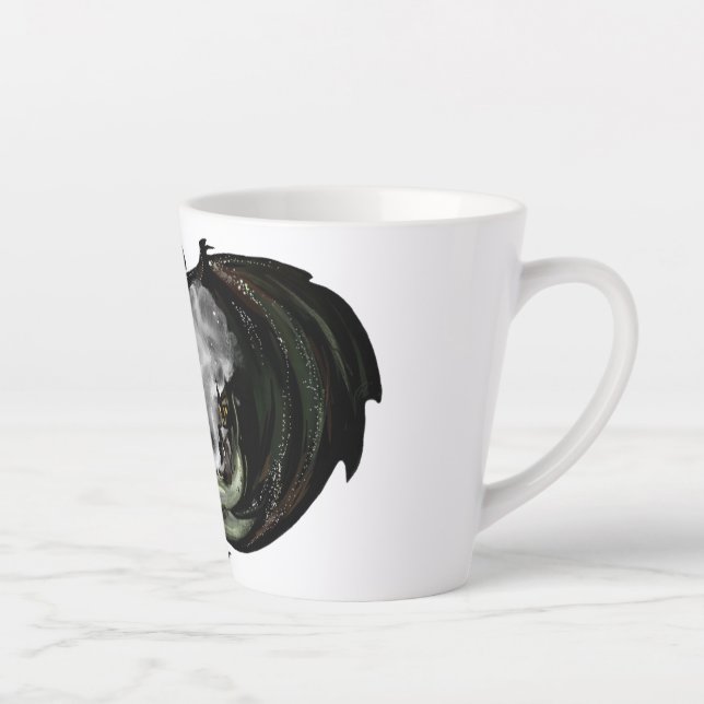 Taza De Café Latte Mundo y Dragón (Derecha)