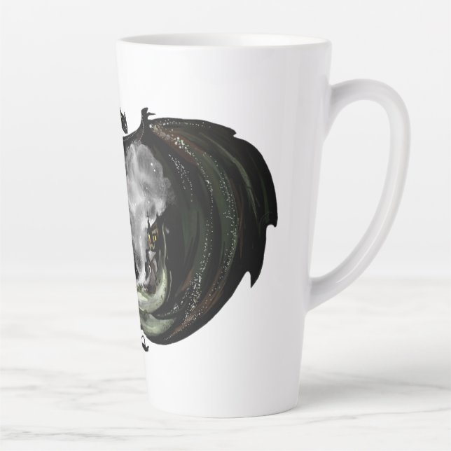 Taza De Café Latte Mundo y Dragón (Derecha)