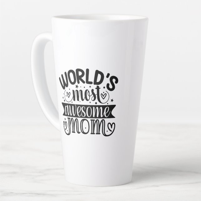 Taza De Café Latte Mundos La mamá más alucinante (Ángulo izquierdo)