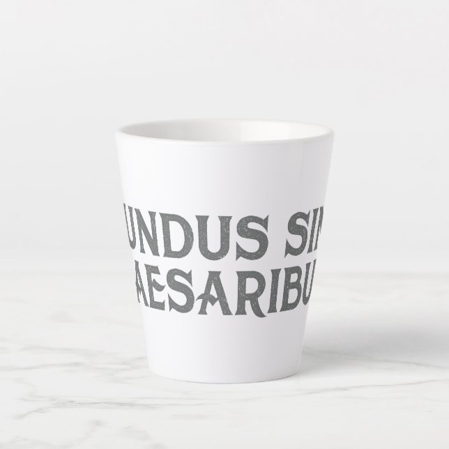 Taza De Café Latte Mundus Sine Caesaribus (Anverso)