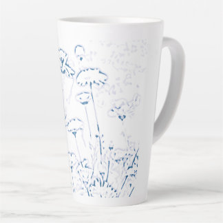 Taza De Café Latte Muñeca azul marigold Latte