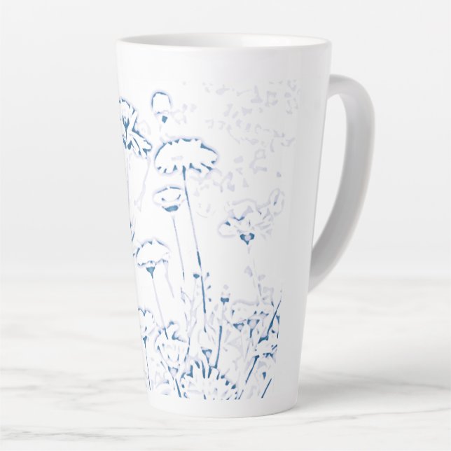 Taza De Café Latte Muñeca azul marigold Latte (Ángulo derecho)