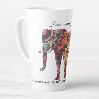 Taza De Café Latte Muñeca elefante