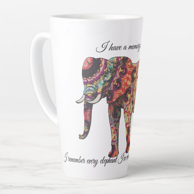 Taza De Café Latte Muñeca elefante (Ángulo izquierdo)