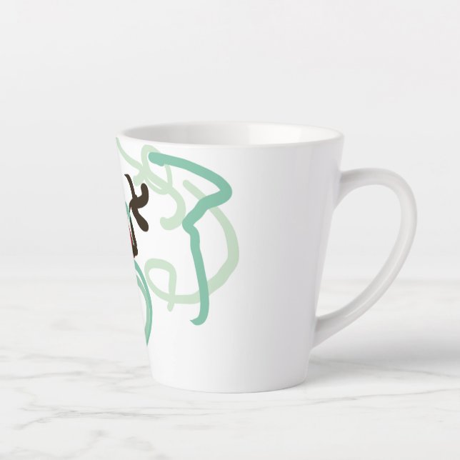 Taza De Café Latte Muñeco de nieve de menta (Derecha)