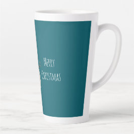 Taza De Café Latte Muñeco de nieve de Navidad verde lindo