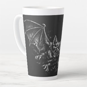 Taza De Café Latte Murciélago en Picada - por BurnsInHell