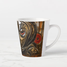 Taza De Café Latte Musa de Metal Bronce de Medianoche