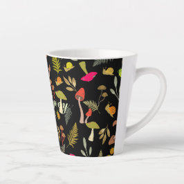 Taza De Café Latte Mushroom Botanical Latte Mug