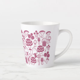 Taza De Café Latte Mushroom Cherry