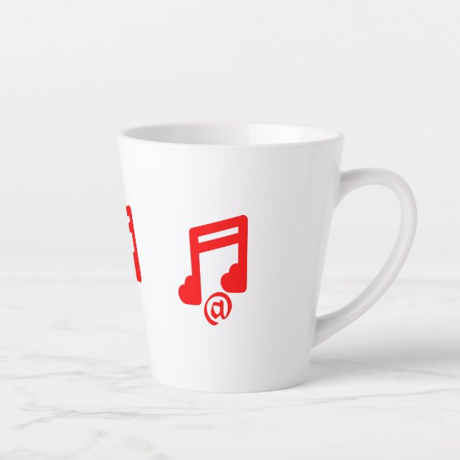 Taza De Café Latte Música de amor (Derecha)