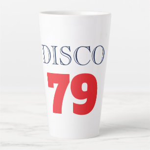 Taza De Café Latte Música de Entretenimiento Disco 79 Pop Art Retro