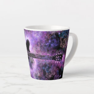 Taza De Café Latte Música de guitarra Latte Mug