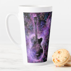 Taza De Café Latte Música de guitarra Latte Mug