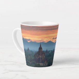 Taza De Café Latte Myanmar, Amanecer en Bagan