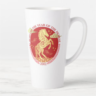 Taza De Café Latte Nacido en el Año Nuevo Chino del Caballo