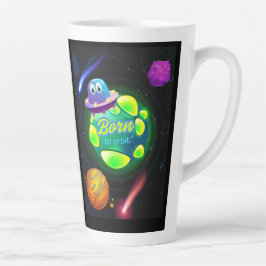 Taza De Café Latte Nacido en órbita