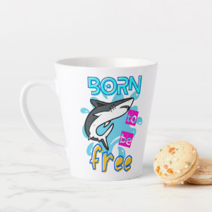 TAZA DE CAFÉ LATTE NACIDO PARA SER LIBRE