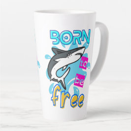 TAZA DE CAFÉ LATTE NACIDO PARA SER LIBRE