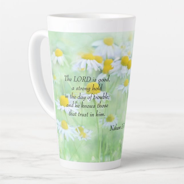Taza De Café Latte Nahum 1:7 (Ángulo izquierdo)