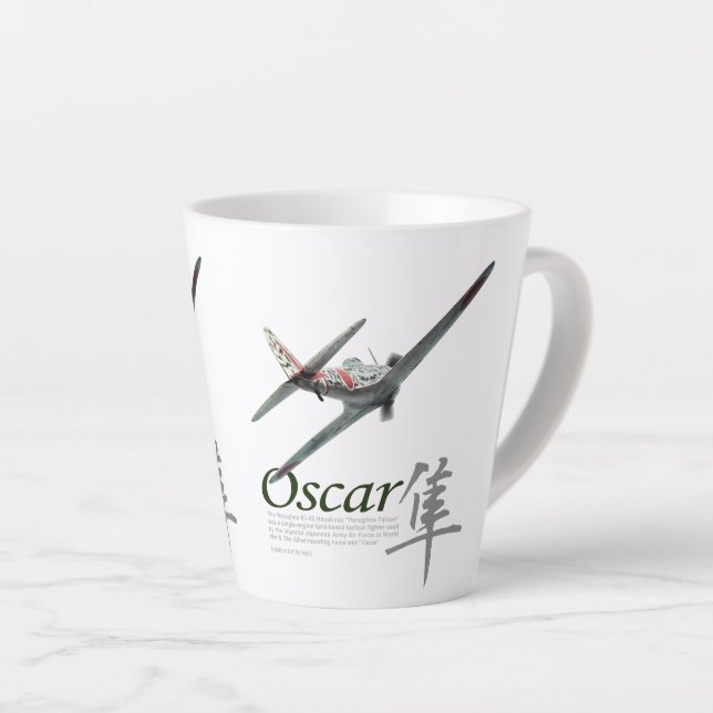 Taza De Café Latte Nakajima Ki-43"Oscar"一式戦闘機「隼」 (Ángulo derecho)