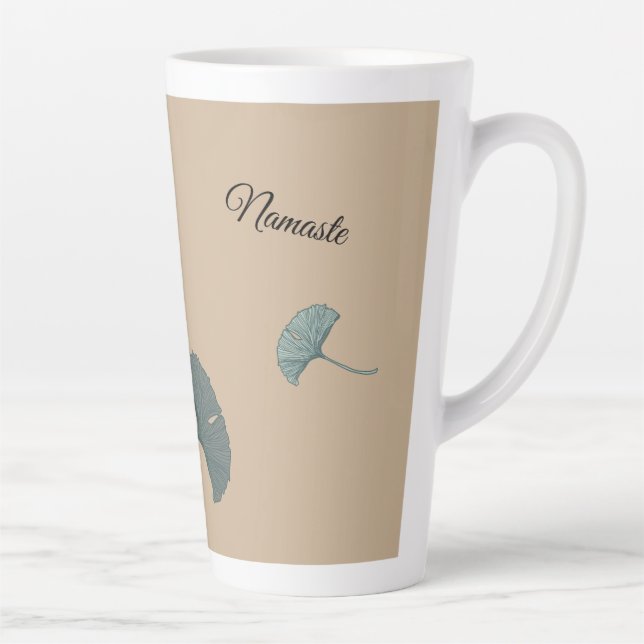 Taza De Café Latte Namaste - Thank You (Derecha)