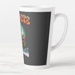 Taza De Café Latte Namaste Yoga Rana Arte Retro Psicodélico
