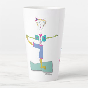 Taza De Café Latte 'Nancy Loo' Yoga Latte Mug
