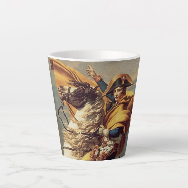 Taza De Café Latte Napoleón cruzando los Alpes-Jacques-Louis David Sm (Anverso)