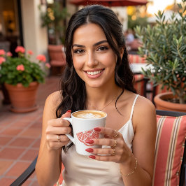 Taza De Café Latte Naranja
