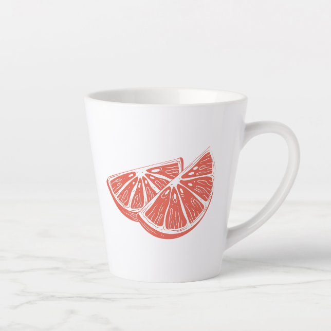 Taza De Café Latte Naranja (Derecha)