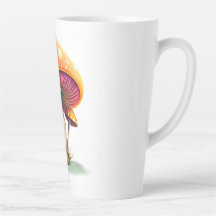 Naranja Amanita Muscaria Latte Mug