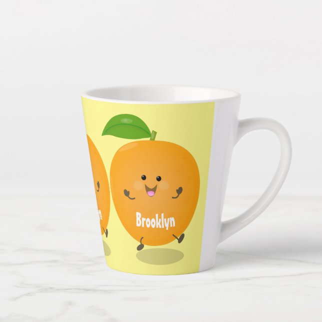 Taza De Café Latte Naranja de danza dulce cítricos (Derecha)