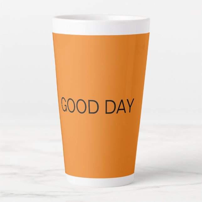 TAZA DE CAFÉ LATTE NARANJA GOOD DAY MUG (Anverso)