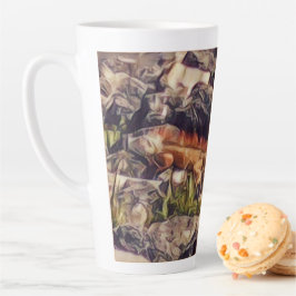 Taza De Café Latte Naranja Guana Art