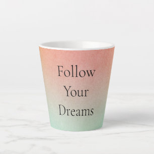Taza De Café Latte Naranja Peach Mint