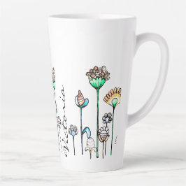 Taza De Café Latte Naranja rosado personalizado negro