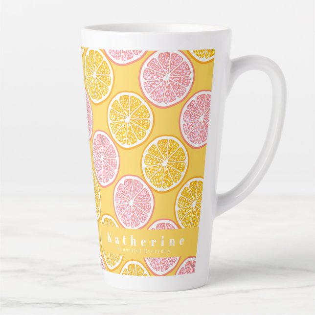 Taza De Café Latte Naranja Summer Mustard (Derecha)