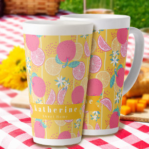 Taza De Café Latte Naranja Summer Mustard