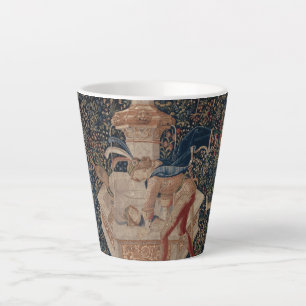 Taza De Café Latte Narciso en el Pozo, Tapiz Medieval