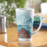 Taza De Café Latte Naturaleza acuarela moderna Véase La Cita Mundial<br><div class="desc">Naturaleza acuarela moderna Véase La Cita Mundial</div>