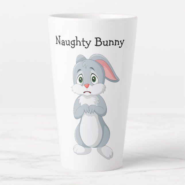 Taza De Café Latte Naughty Bunny Latte Mug (Anverso)