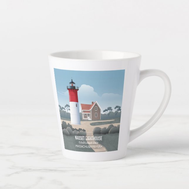 Taza De Café Latte Nauset Lighthouse (Derecha)
