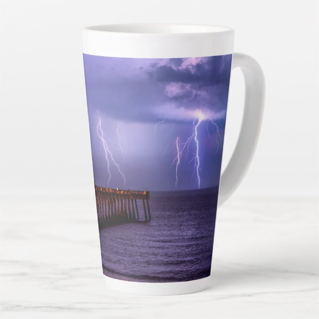 Taza De Café Latte Navarre Florida Lightning Storm (Ángulo derecho)