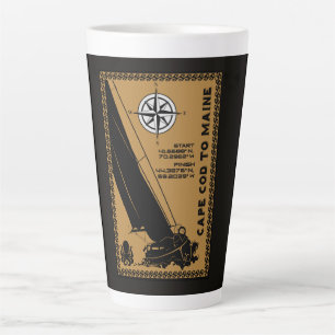 Taza De Café Latte Navegando de Cape Cod a Maine