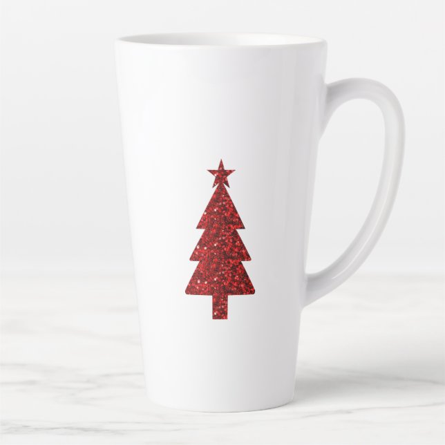 Taza De Café Latte Navidad Alegre y Brillante (Derecha)